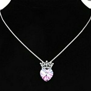Brand new Princess crown heart necklace